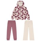 Girls Purple & Ivory Tracksuit ( 3 Piece ), 1, hi-res